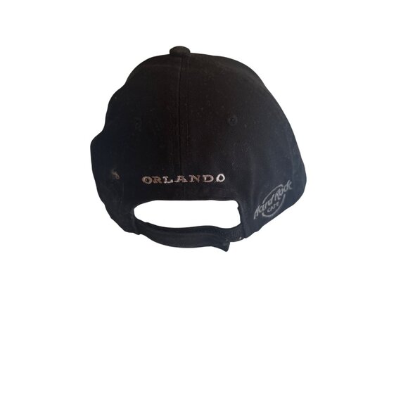 Hard Rock Cafe Black Adjustable Hat With Guitar & Orlando Text Design - Picture 3 of 6